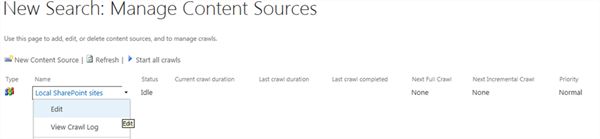 manage content sources